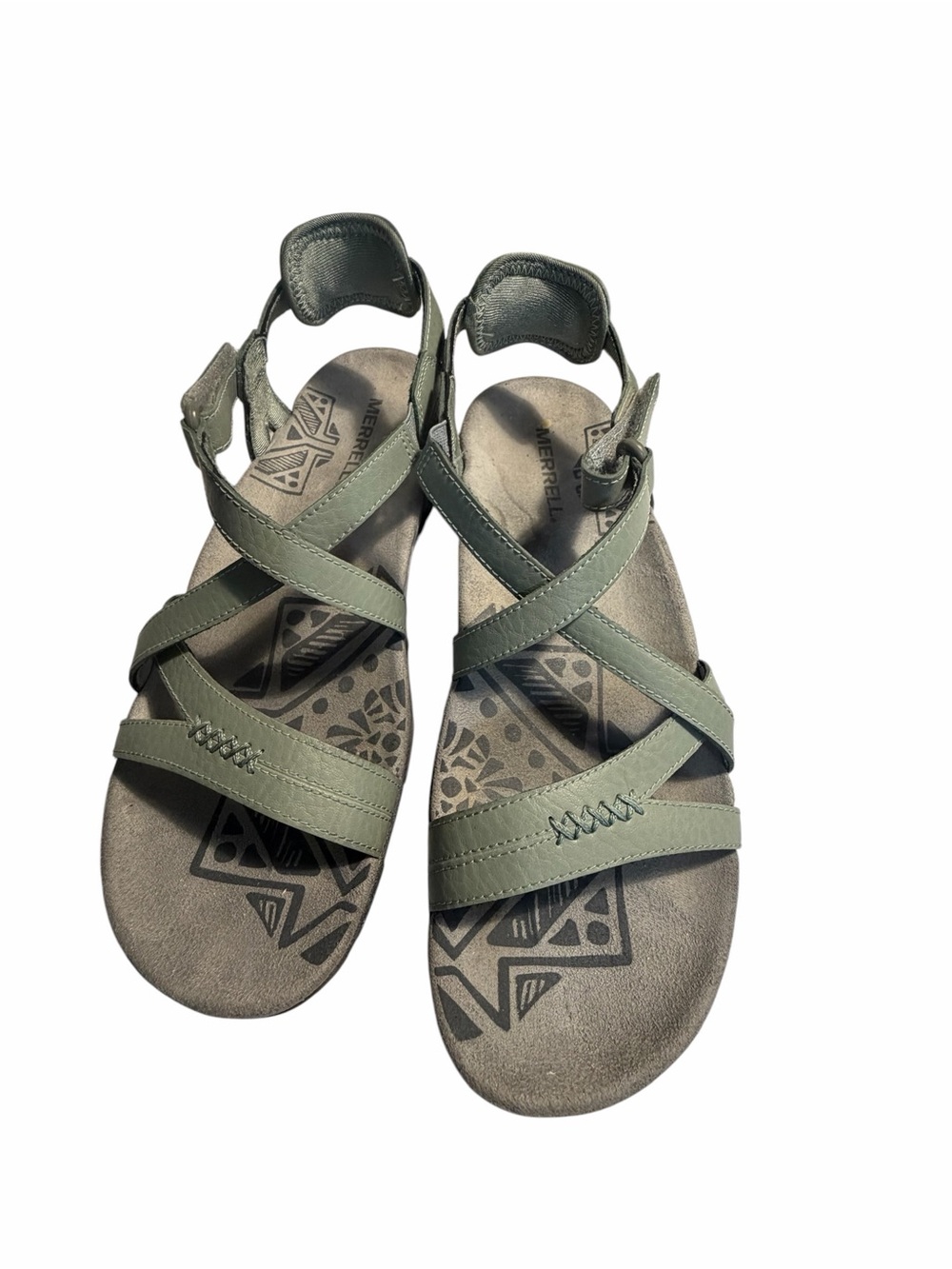 Merrell Blue Dove Green Cross-Strap Casual Sandals Sz 7 - Picture 2 of 13